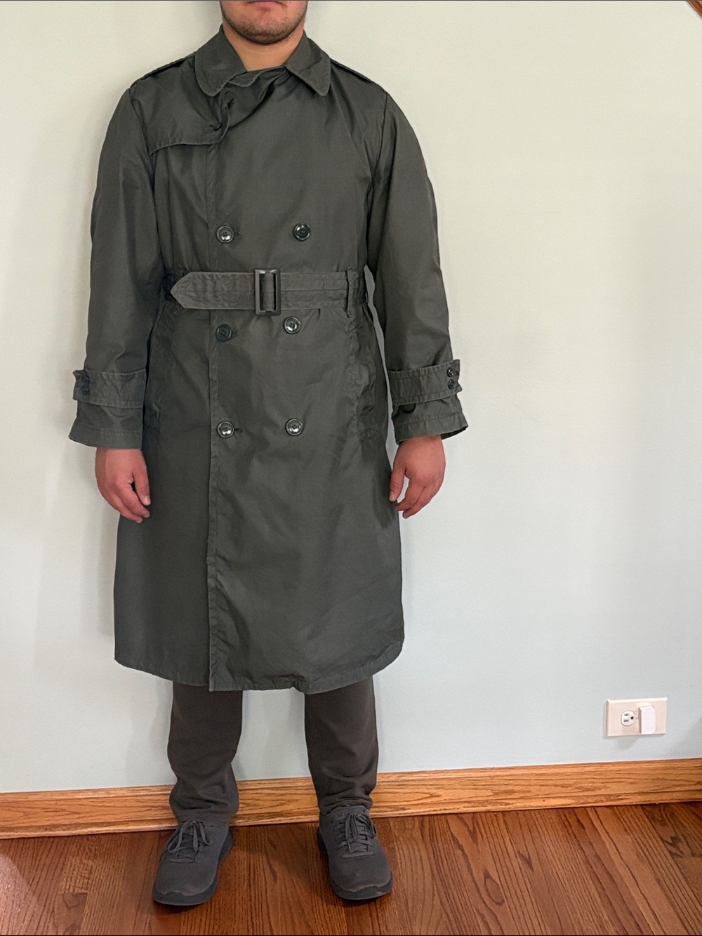 Vintage US Army Quarpel Raincoat w/ Original Belt - Vietnam War